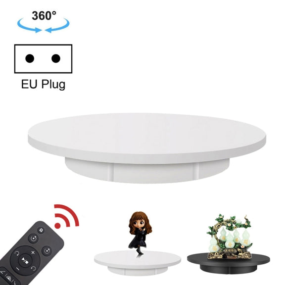 42cm Electric Rotating Display Stand Video Shooting Props Turntable, Load: 100kg, Plug-in Power, EU Plug(White)