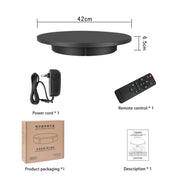 42cm Electric Rotating Display Stand Video Shooting Props Turntable, Load: 100kg, Plug-in Power, EU Plug(White)
