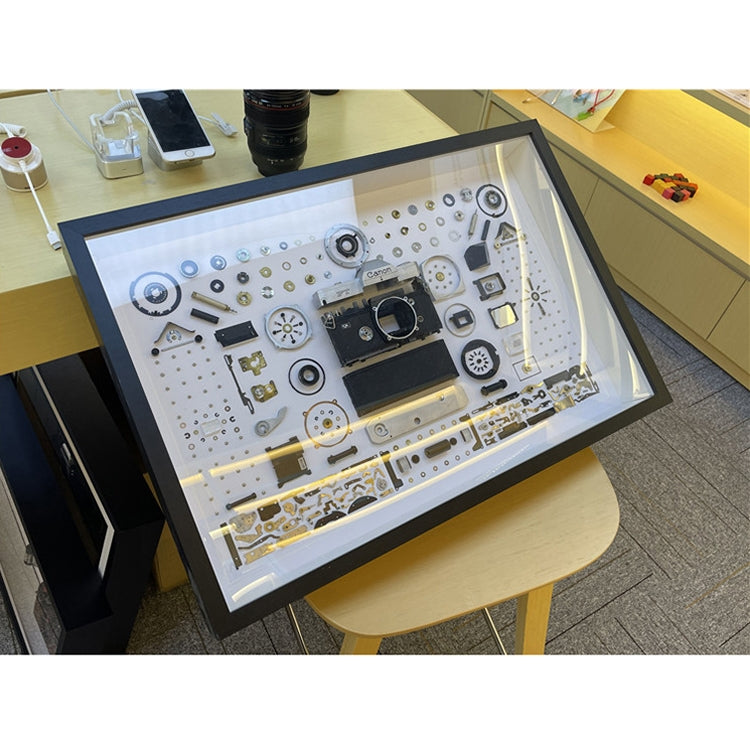 Non-Working Display 3D Mechanical Film Camera Rectangle Photo Frame Mounting Disassemble Specimen Frame, Model: Style 9, Random Camera Model Delivery