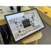 Non-Working Display 3D Mechanical Film Camera Rectangle Photo Frame Mounting Disassemble Specimen Frame, Model: Style 9, Random Camera Model Delivery