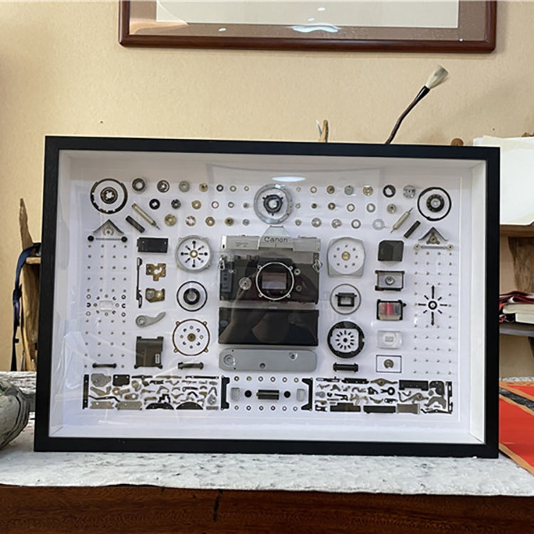 Non-Working Display 3D Mechanical Film Camera Rectangle Photo Frame Mounting Disassemble Specimen Frame, Model: Style 9, Random Camera Model Delivery