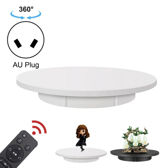 42cm Electric Rotating Display Stand Video Shooting Props Turntable, Load: 100kg, Plug-in Power, AU Plug(White)