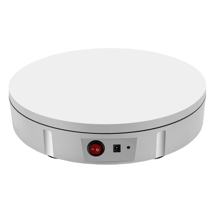 22cm Electric Rotating Display Stand Video Shooting Props Turntable, Load: 50kg, UK Plug (White)