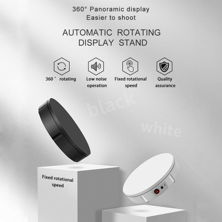 22cm Electric Rotating Display Stand Video Shooting Props Turntable, Load: 50kg, AU Plug (White)
