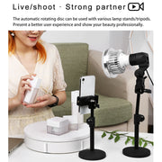 22cm Electric Rotating Display Stand Video Shooting Props Turntable, Load: 50kg, AU Plug (White)