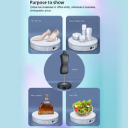 22cm Electric Rotating Display Stand Video Shooting Props Turntable, Load: 50kg, AU Plug (White)