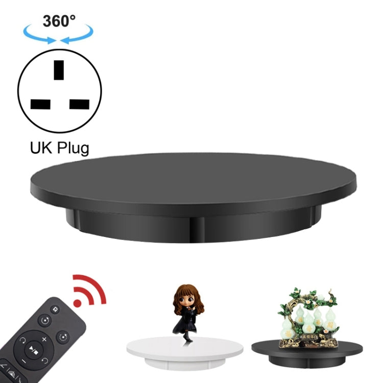 60cm Electric Rotating Display Stand Props Turntable, Load: 100kg, Plug-in Power, UK Plug(Black)