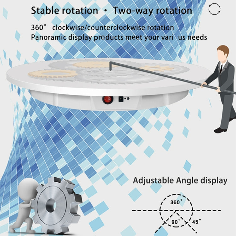60cm Electric Rotating Display Stand Props Turntable, Load: 100kg, Plug-in Power, AU Plug(White)