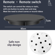 60cm Electric Rotating Display Stand Props Turntable, Load: 100kg, Plug-in Power, AU Plug(White)