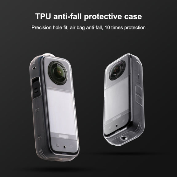 For Insta360 X3 Full Body Clear TPU Protective Case (Transparent)