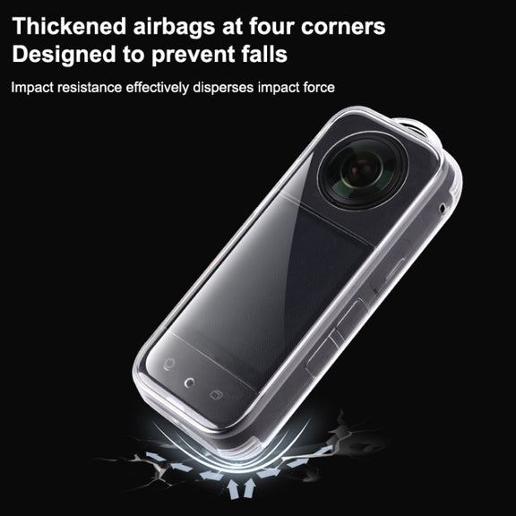 For Insta360 X3 Full Body Clear TPU Protective Case (Transparent)