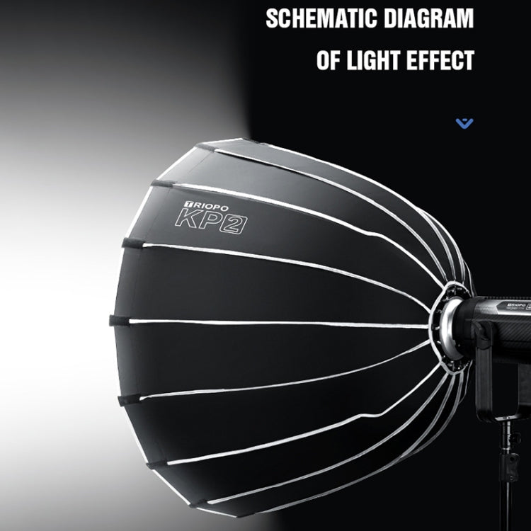 TRIOPO KP2-60 60cm Speedlite Flash Deep Parabolic Softbox Bowens Mount Diffuser(Black)