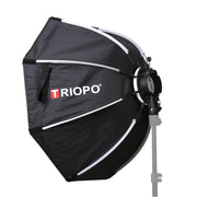 TRIOPO KX90 90cm Dome Speedlite Flash Octagon Parabolic Softbox Diffuser (Black)