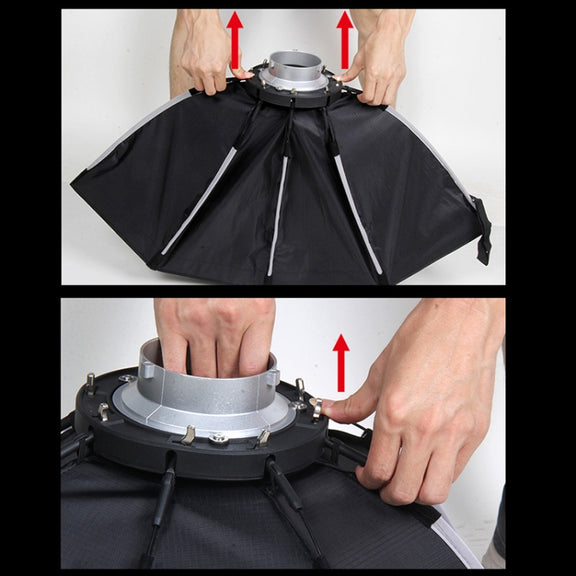 TRIOPO K2-55 55cm Speedlite Flash Octagon Parabolic Softbox Bowens Mount Diffuser(Black)
