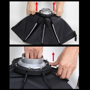 TRIOPO K2-120 120cm Speedlite Flash Octagon Parabolic Softbox Bowens Mount Diffuser (Black)