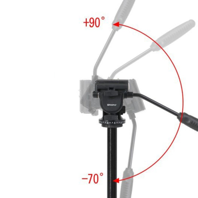 TRIOPO K2808 Aluminum Tripod Mount with HY-350 Heavy Duty Damping Head (Black)