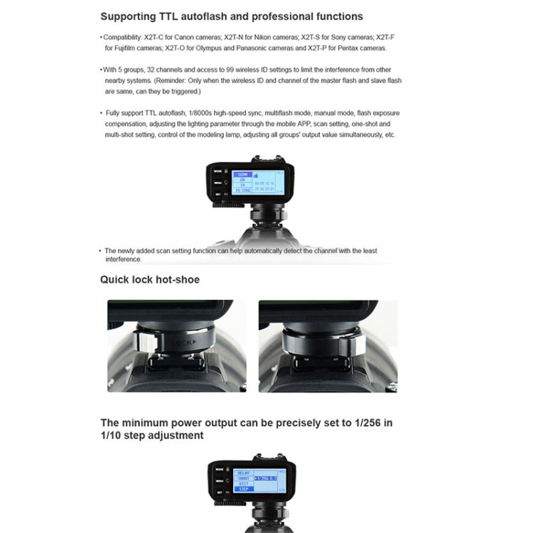Godox X2T-N E-TTL II Bluetooth Wireless Flash Trigger for Nikon (Black)