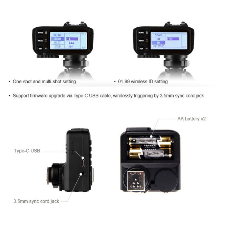 Godox X2T-N E-TTL II Bluetooth Wireless Flash Trigger for Nikon (Black)