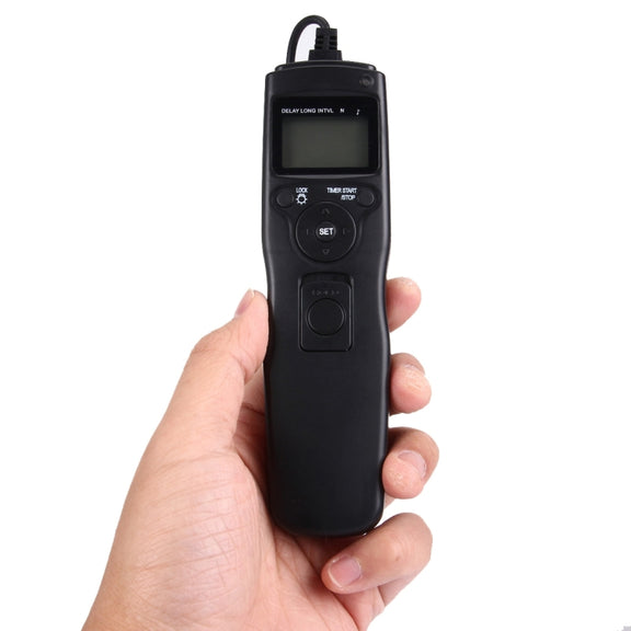 RST-7002 LCD Screen Time Lapse Intervalometer Shutter Release Digital Timer Remote Controller with C8 Cable for CANON 1D/1DS/50D/40D/30D/20D/10D/5D/7D Camera(Black)