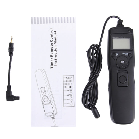 RST-7002 LCD Screen Time Lapse Intervalometer Shutter Release Digital Timer Remote Controller with C8 Cable for CANON 1D/1DS/50D/40D/30D/20D/10D/5D/7D Camera(Black)