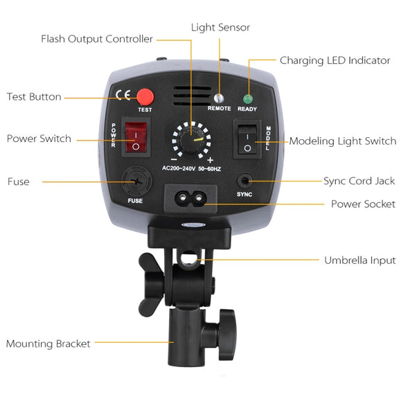 Godox K-180A Mini Master 180Ws Studio Flash Light Photo Flash Speedlight(UK Plug)