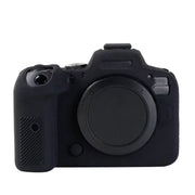 For Canon EOS R6 Litchi Texure Soft Silicone Case(Black)