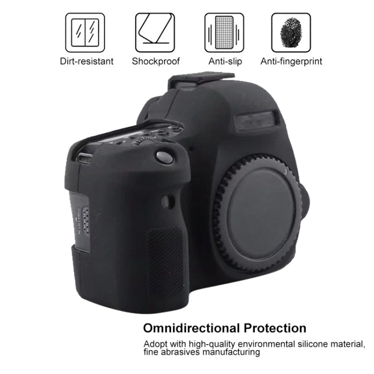 For Canon EOS 6D Mark II Soft Silicone Protective Case (Black)