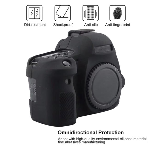 For Canon EOS 6D Mark II Soft Silicone Protective Case (Black)