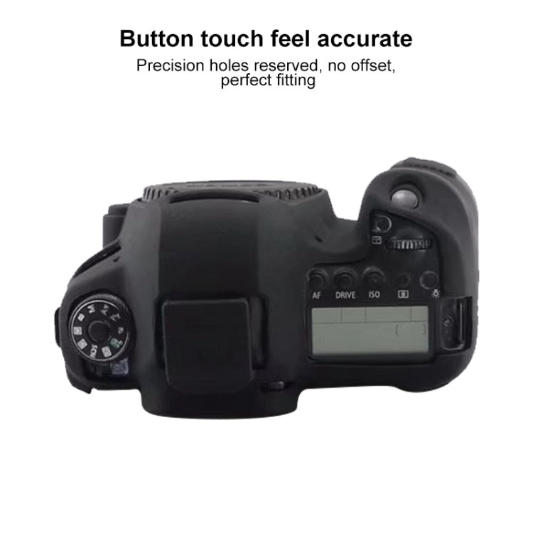 For Canon EOS 6D Mark II Soft Silicone Protective Case (Black)