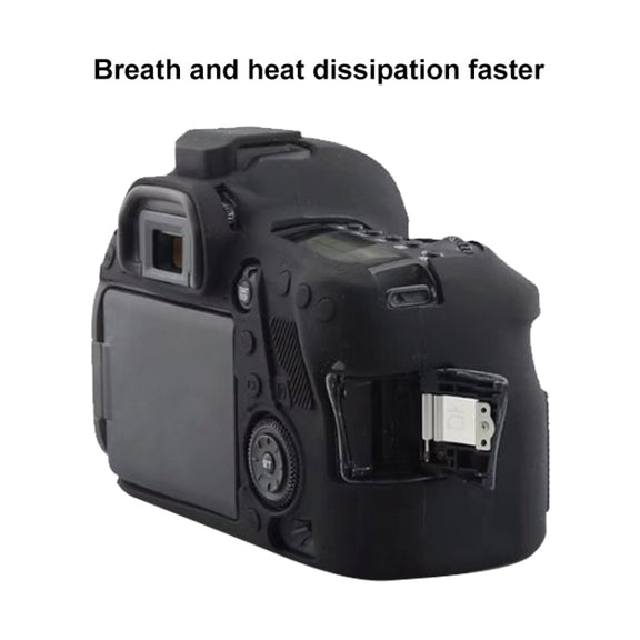 For Canon EOS 6D Mark II Soft Silicone Protective Case (Black)