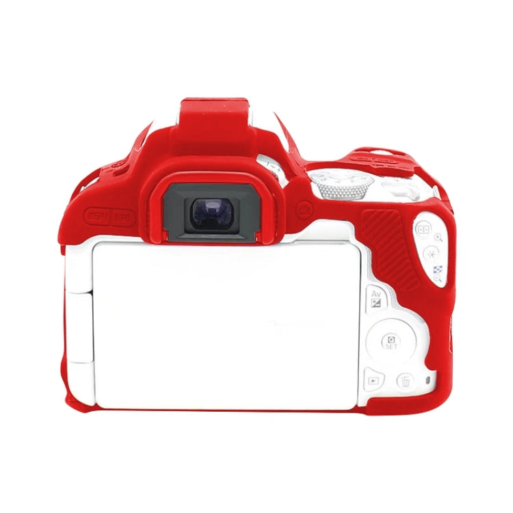 For Canon EOS 200D / EOS 200D Mark II Soft Silicone Protective Case(Red)