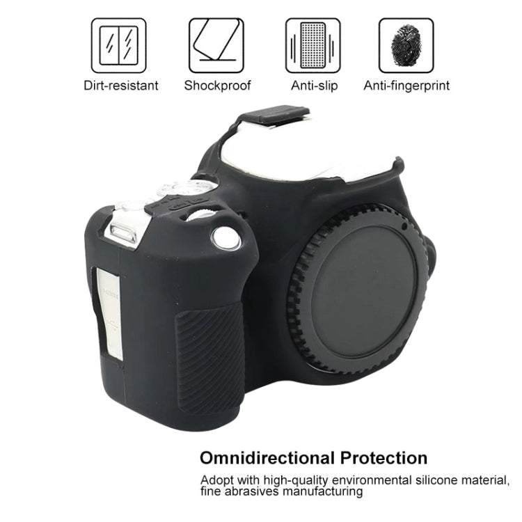 For Canon EOS 200D / EOS 200D Mark II Soft Silicone Protective Case(Red)