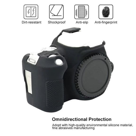 For Canon EOS 200D / EOS 200D Mark II Soft Silicone Protective Case(Yellow)