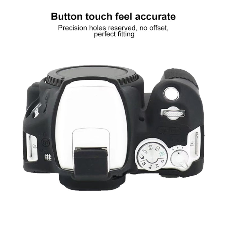For Canon EOS 200D / EOS 200D Mark II Soft Silicone Protective Case(Black)
