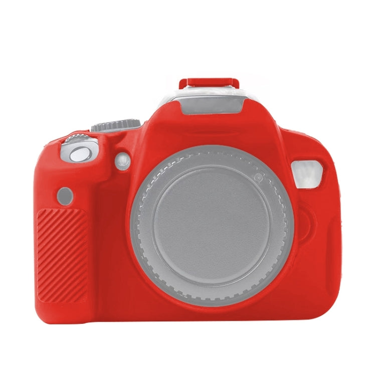 For Canon EOS 600D Soft Silicone Protective Case(Red)