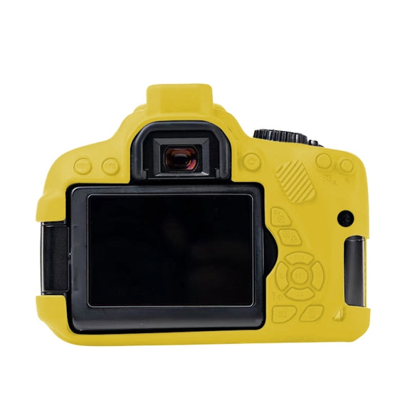 For Canon EOS 600D Soft Silicone Protective Case(Yellow)