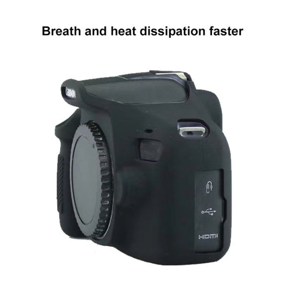 Soft Silicone Protective Case for Canon EOS 2000D (Red)