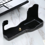 1/4 inch Thread PU Leather Camera Half Case Base for FUJIFILM X-T3/X-T2(Black)