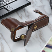 1/4 inch Thread PU Leather Camera Half Case Base for FUJIFILM X-T3/X-T2(Coffee)