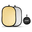 Godox FT01 2 in 1 Gold / Silver Oval Folding Reflector Board, Size: 150 x 200cm - free shipping - PMC TechLife - Order now!