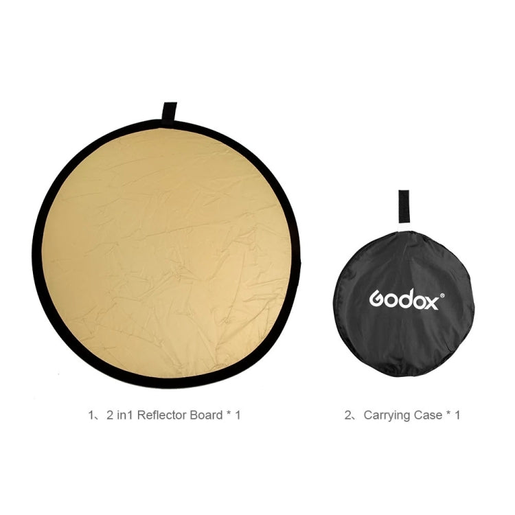 Godox FT01 60cm Round 2 in 1 Gold / Silver Folding Reflector Board