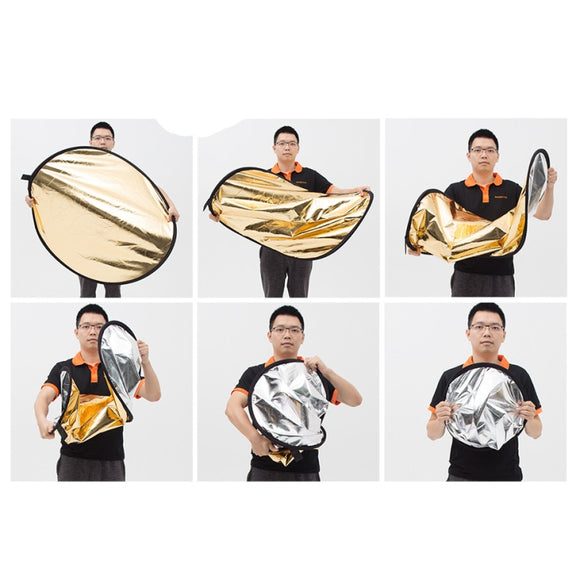 Godox FT05-1 60 x 90cm 5-in-1 Silver / Soft / Gold / White / Black Oval Folding Reflector Board