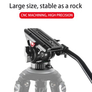 BEXIN VH-105 360 Degree Panorama Heavy Duty Tripod Action Fluid Drag Head (Black)