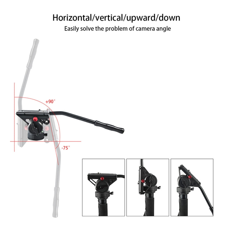 BEXIN VH-105 360 Degree Panorama Heavy Duty Tripod Action Fluid Drag Head (Black)