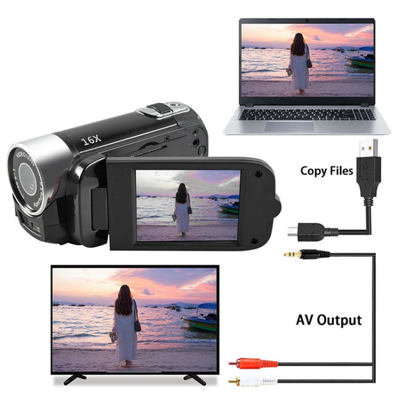 16X Digital Zoom HD 16 Million Pixel Home Travel DV Camera, UK Plug (Black)
