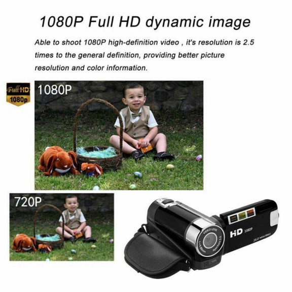 16X Digital Zoom HD 16 Million Pixel Home Travel DV Camera, UK Plug (Black)