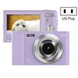 DC302 2.88 inch 44MP 16X Zoom 2.7K Full HD Digital Camera Children Card Camera, US Plug(Purple) - Children Cameras by PMC TechLife | Online Shopping South Africa | PMC TechLife | Buy Now Pay Later Mobicred