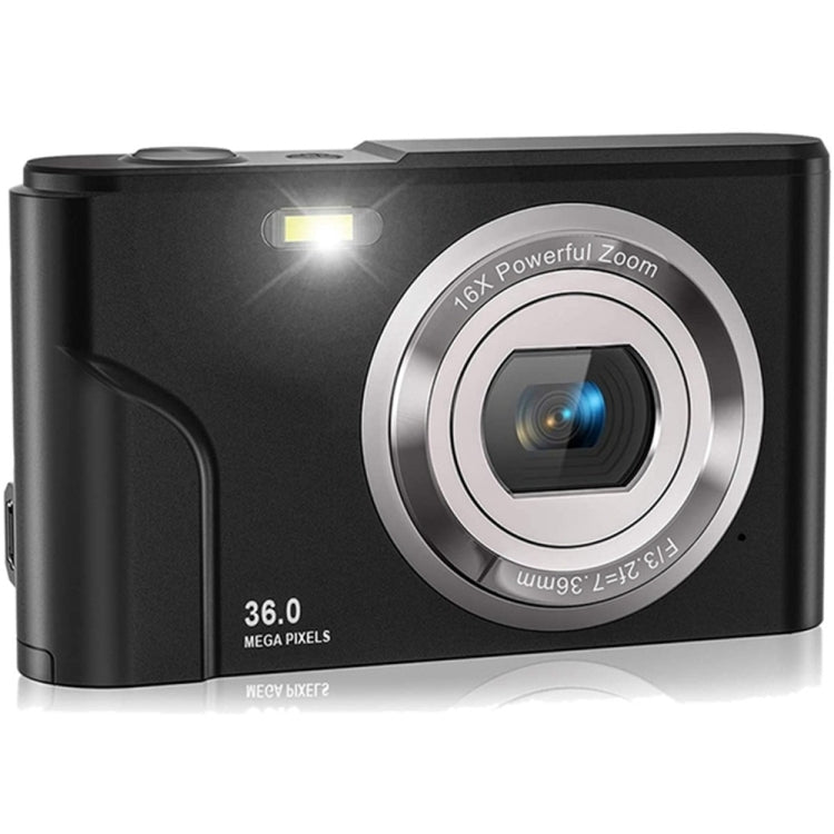 DC311 2.4 inch 36MP 16X Zoom 2.7K Full HD Digital Camera Children Card Camera, US Plug(Black)