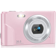 DC311 2.4 inch 36MP 16X Zoom 2.7K Full HD Digital Camera Children Card Camera, EU Plug(Pink)