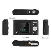 DC311 2.4 inch 36MP 16X Zoom 2.7K Full HD Digital Camera Children Card Camera, EU Plug(Green)